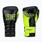LEONE 1947 Carbon22 juodai žalios bokso pirštinės GN222