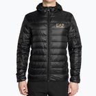 Vyriška striukė EA7 Emporio Armani Train Core ID Down Light Hoodie black/gold logo
