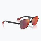 Akiniai nuo saulės Ray-Ban Rb8336M Scuderia matt black/dark grey mirror blue/red
