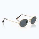 Akiniai nuo saulės Ray-Ban Oval arista gold/blue