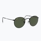 Akiniai nuo saulės Ray-Ban Round Metal black/green g-15