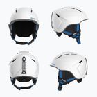 Vaikiškas slidinėjimo šalmas Briko Makalu Jr shiny white/lochmara blue