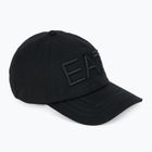 EA7 Emporio Armani Train Logo Series Siuvinėta beisbolo kepuraitė juoda