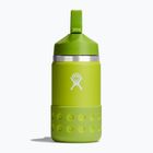 Hydro Flask plačiakaklis su šiaudeliu ir dangteliu 355 ml žalias termo butelis W12BSWBB318