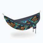 Turistinis hamakas ENO DoubleNest Print lagoon/charcoal