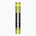 Vaikiškos kalnų slidės Völkl Racetiger Jr Yellow + Bindings 4.5 VMotion Jr 100-120 cm geltonos spalvos