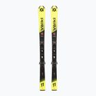 Vaikiškos kalnų slidės + apkaustai Völkl Racetiger Jr Yellow+7.0 VMotion Jr 130-160 cm