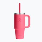 Puodelis Hydro Flask Travel Tumbler Clear Lid 710 ml popstar pink