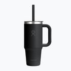 Puodelis Hydro Flask Travel Tumbler Clear Lid 710 ml black