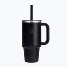 Termosas Hydro Flask Travel Tumbler Clear Lid black