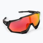 100% Speedtrap Multilayer Mirror Lens Soft Tact juoda/hiper red dviratininkų akiniai