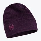 BUFF vidutinio svorio Merino vilnos vientisa tamsiai violetinė žieminė kepurė