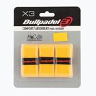 Padelio raketės apvyniojimai Bullpadel GB-1201 Comfort Absorbent 3 pcs. yellow