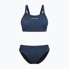 Moteriškas dviejų dalių plaukimo kostiumasOrca Core Bikini deep blue print