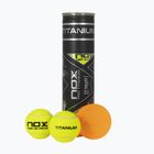 Padelio kamuoliai NOX Pro Titanium 4 pcs yellow