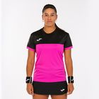 Marškinėliai Joma Montreal SS fluor pink/black