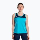 Moteriškas teniso tank topas Joma Montreal fluorescent turquoise/navy blue