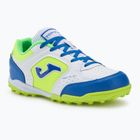 Vaikiški futbolo batai Joma Top Flex TF white/royal blue