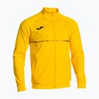 Vyriški bėgimo marškinėliai Joma Record III Full Zip geltonos spalvos