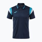 Vyriški teniso marškinėliai Joma Terra Polo dark navy/turquoise fluor