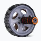 Ratukas pilvo raumenų pratimams GymBeam Ab Wheel juoda/pilka/oranžinė