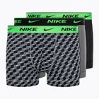 Vyriški boksininko šortai Nike Everyday Cotton Stretch Trunk 3Pk BAU geo blokų spauda/šaltai pilka/juoda