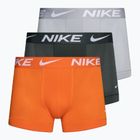 Vyriškos trumpikės Nike Dri-Fit Essential Micro Trunk 3 poros grey/light/orange