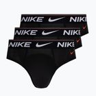 Vyriškos kelnaitės Nike Dri-Fit Hip Logo Brief 3 poros black/black/black