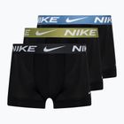 Vyriškos trumpikės Nike Dri-Fit Essential Micro Trunk 3 poros black/star blue/pear/anthracite