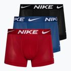 Vyriškos trumpikės Nike Dri-Fit Essential Micro Trunk 3 poros black/red/blue
