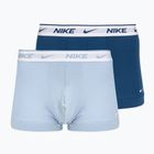 Vyriškos trumpikės Nike Everyday Cotton Stretch Trunk 3 poros light armry blue/blue force/white waistband
