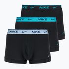 Vyriškos trumpikės Nike Everyday Cotton Stretch Trunk 3 poros black light amry blue/dusty cactus/black waistband