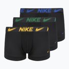 Vyriškos trumpikės Nike Dri-Fit Essential Micro Trunk 3 pairs black/game royal/malachite/un gold/zoom wb