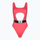 Moteriškas vientisas maudymosi kostiumėlis Calvin Klein Cut Out One Piece-RP calypso coral