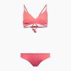 Moteriškas dviejų dalių maudymosi kostiumėlis O'Neill Baay Maoi Bikini red simple stripe