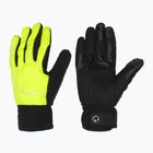 Vyriškos dviračių pirštinės Rogelli Essential Winter Waterproop fluorescent yellow