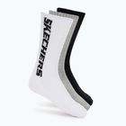 Kojinės SKECHERS Terry Crew 1/2 3 pack grey/black
