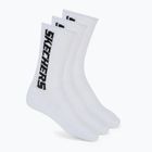 Vyriškos kojinės SKECHERS 1/2 Terry Crew 3 poros white/black