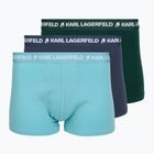 Vyriškos trumpikės KARL LAGERFELD Logo Trunk Multiband 3 poros dark sea/indigo/blue