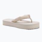 Moteriškos šlepetės per pirštą Calvin Klein YW0YW01723 Beach Sandal Flatform Ttxr Satin triple eggshell