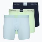 Trumpikės Calvin Klein LV00NB4477 Brief 3 poros patina green/shoreline/iridescent blue