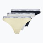 Moteriški stringai Calvin Klein LV00QD5209 Thong 3 pairs shoreline/snow heather/pear sorbe