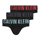 Vyriškos trumpikės Calvin Klein 000NB3610A Hip Brief 3 pairs black w/ombre blue logo/black w/c
