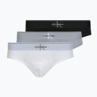 Vyriškos kelnaitės Calvin Klein LV00NB4471 Hip Brief 3 pairs black/misty grey/white