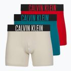 Trumpikės Calvin Klein 000NB3609A Boxer Brief 3 pairs oatmeal/aged redwood/bright turquoise