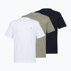 Vyriški marškinėliai Tommy Hilfiger Cotton Short 3 pack navy blue/utility sage/white