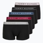 Bokseriai Tommy Hilfiger Trunk WB 5 pairs pale pink/antique silver/ruby jewel/aegean sea/black