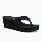 Moteriškos šlepetės per pirštą Tommy Hilfiger Wedge Braided Summer Sandal black