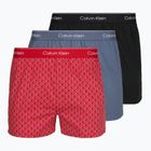 Vyriškos trumpikės Calvin Klein LV00NB4727 Boxer Slim black/prep emblem goji berry/grisai