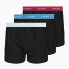 Vyriškos trumpikės Calvin Klein LV00NB4267 Boxer Slim black bodies w/ poseidon blue/plein